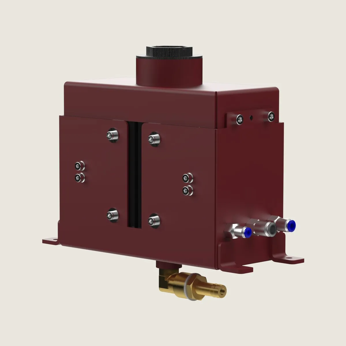 EOS 1 spray oiler, enclosed chamber for small and mid-size applications.