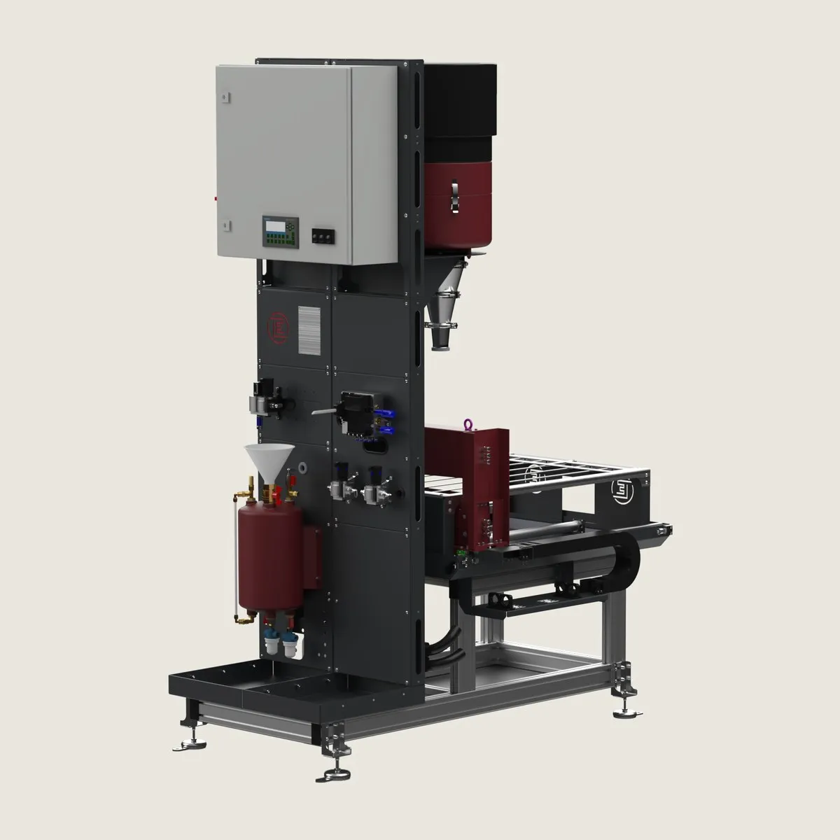 EOS 1-900 MOVE compact spray system with touch display.