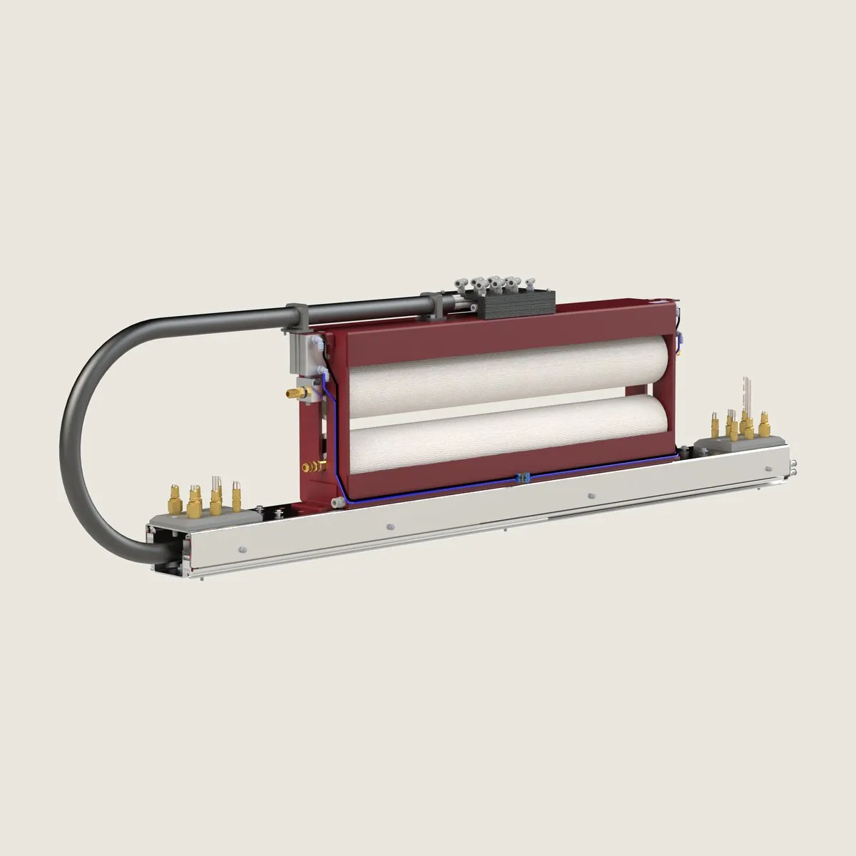 Roller oiling WF, felt rollers with two-sided oiling.